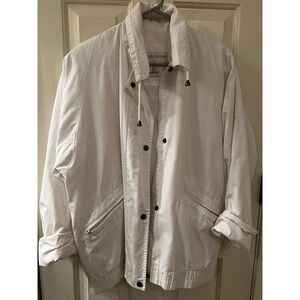 VTG Towne London Fog limited edition Jacket Women size Small White Lightweigh
